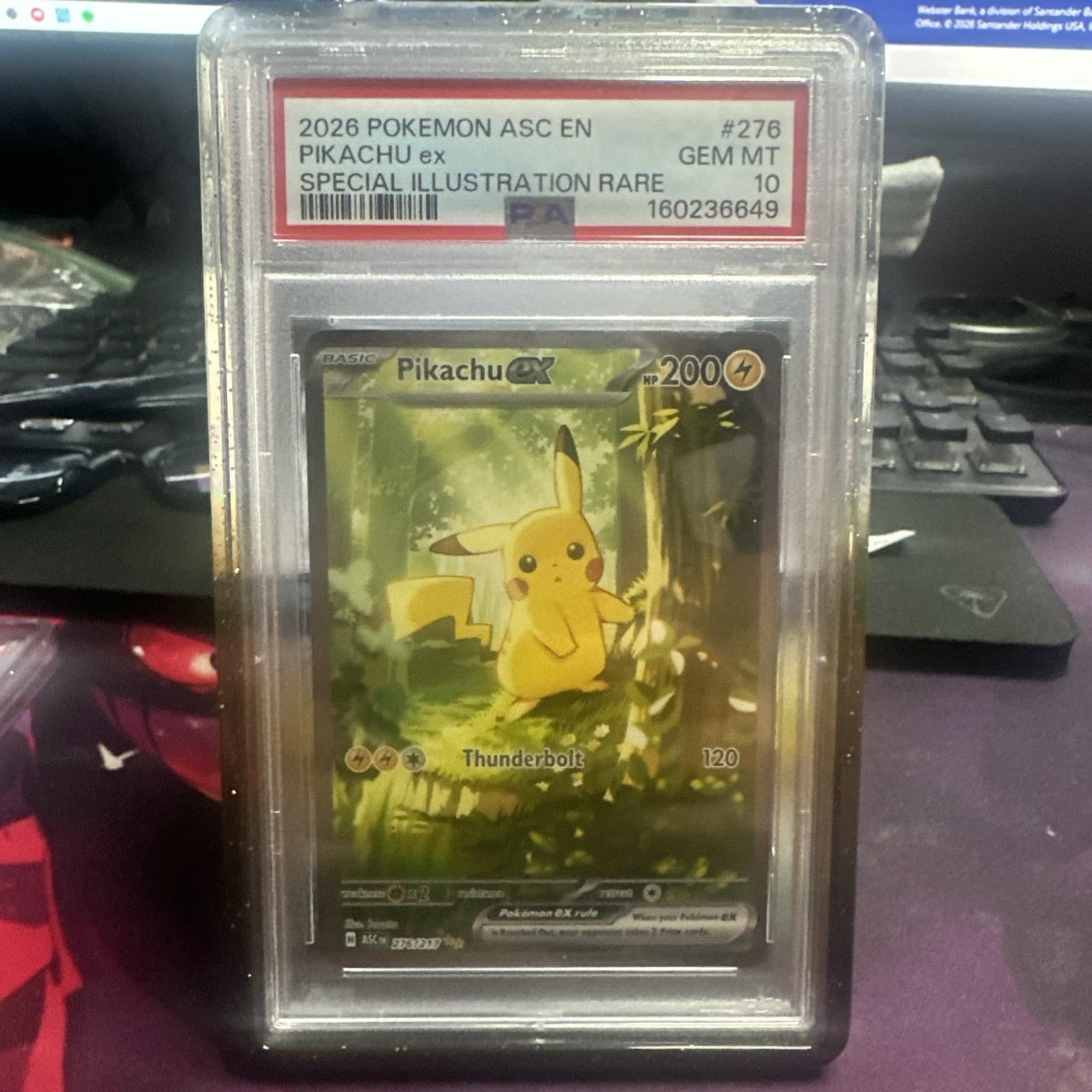 Pikachu ex 276/217 Me: Ascended Heroes Holo PSA 10