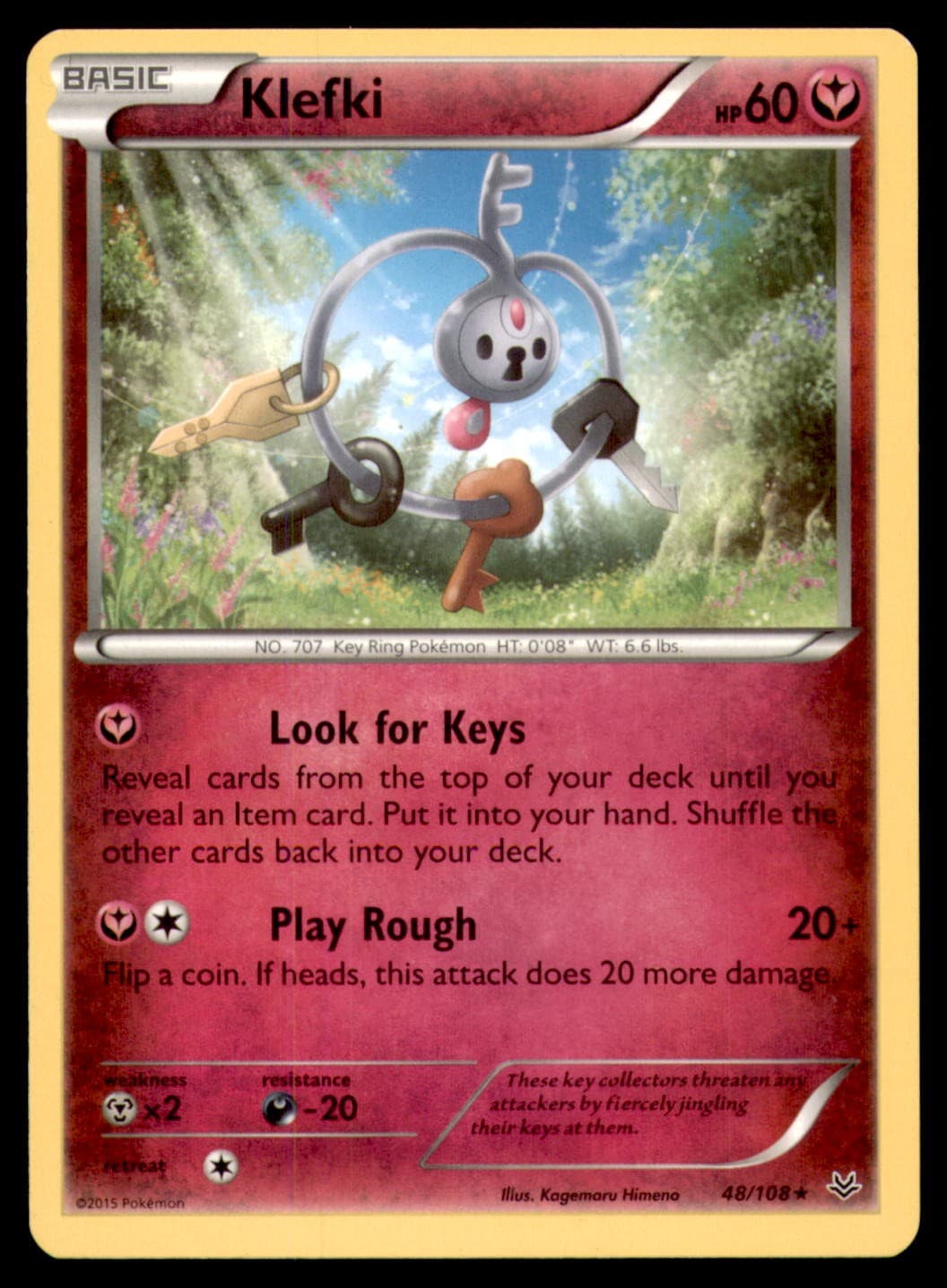Klefki 48/108 Roaring Skies 2015 Kagemaru Himeno