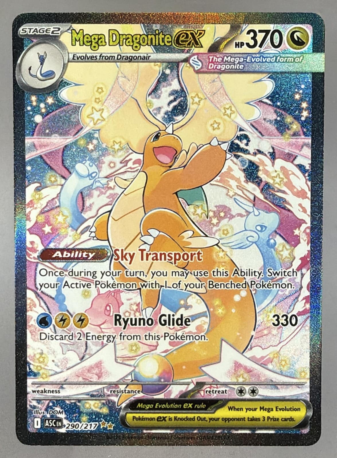 2026 Pokemon Ascended Heroes Mega Dragonite ex #290 Special Illustration Rare NM