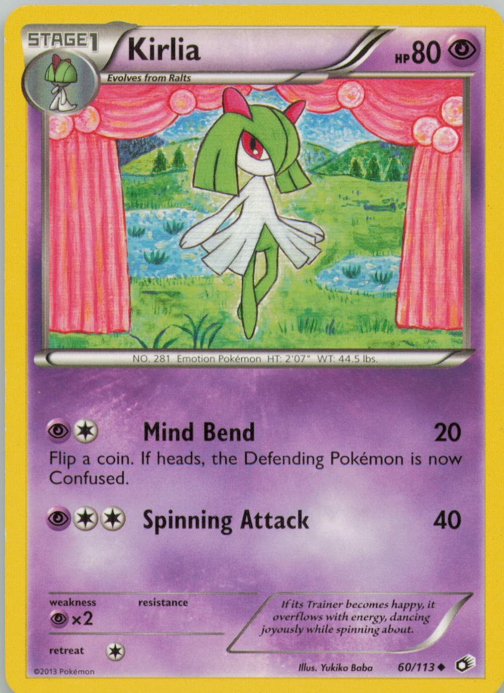 KIRLIA 60/113 UC LEGENDARY TREASURES POKEMON MP