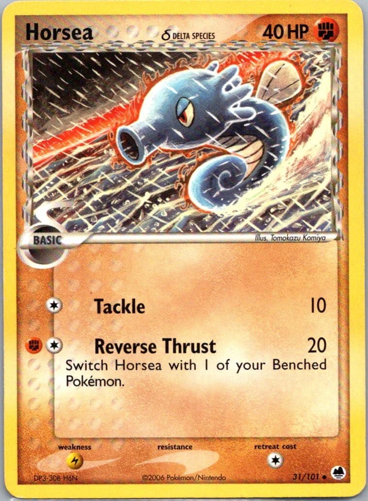 Pokemon TCG Horsea δ 31/101 Dragon Frontiers LP