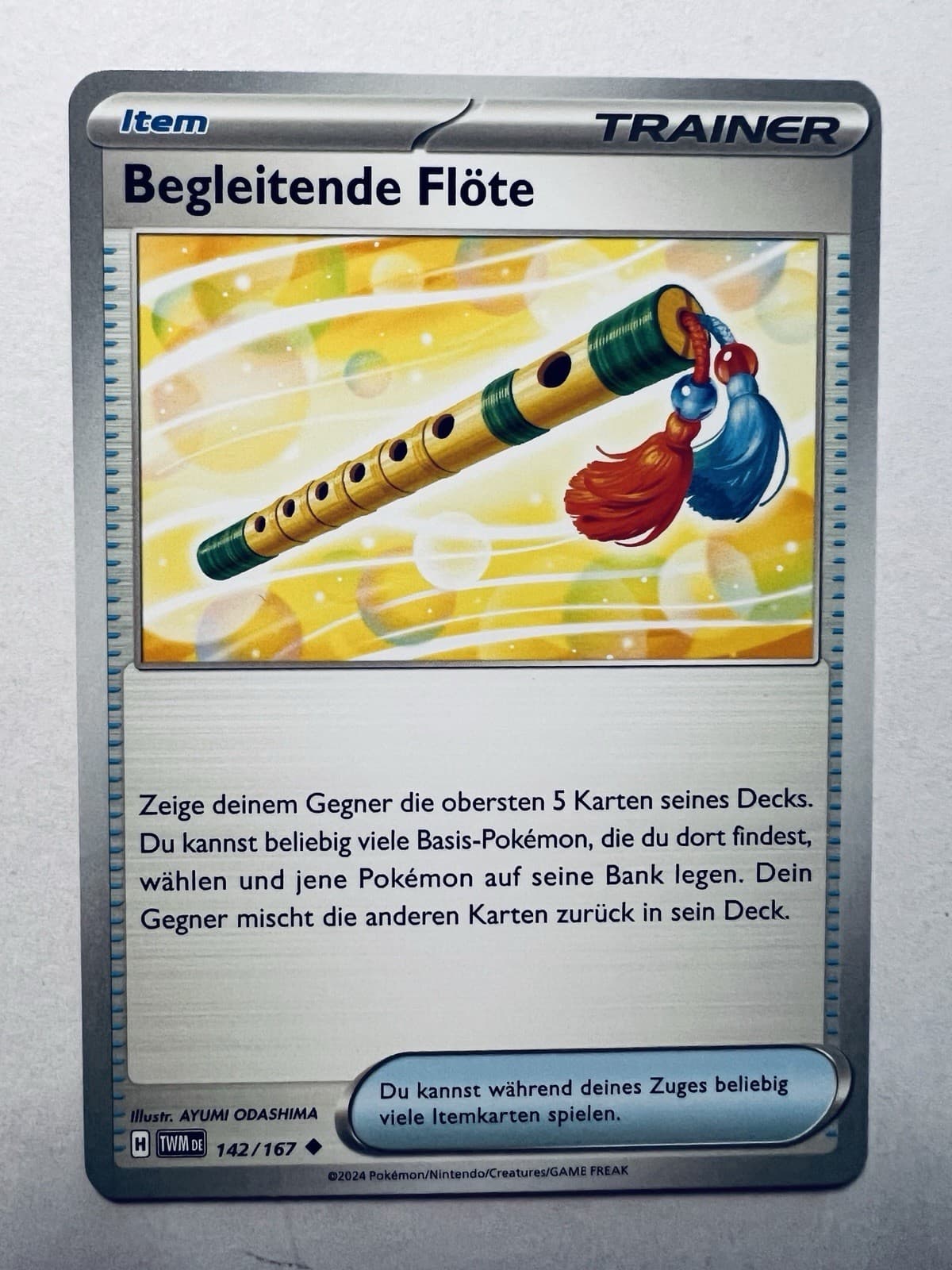 Pokemon Karte Begleitende Flöte 142/167 Maskerade im Zwielicht Deutsch