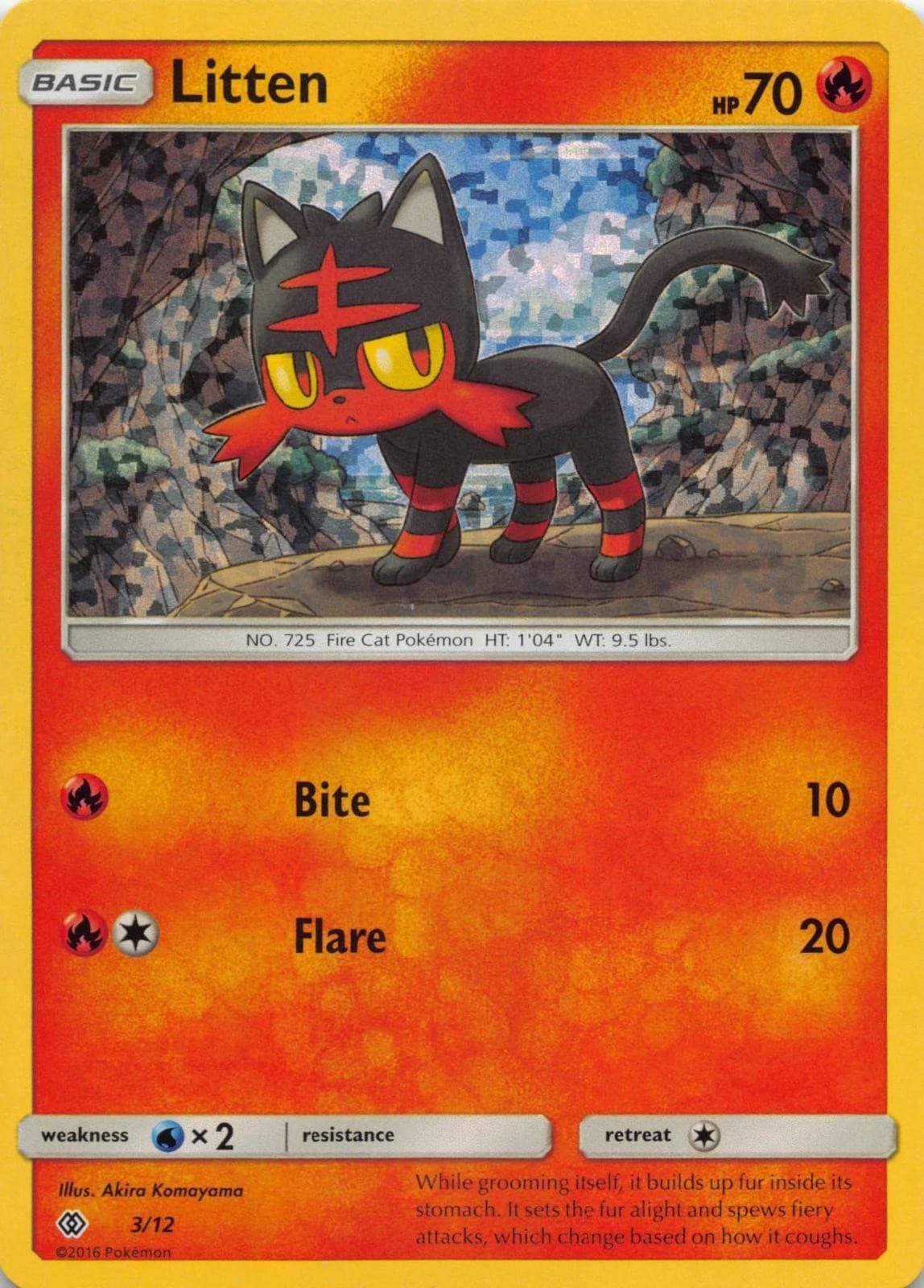 2017 POKEMON LITTEN 003/012 HOLO PROMO MCDONALD'S PROMOS 2017 LIGHTLY PLAYED