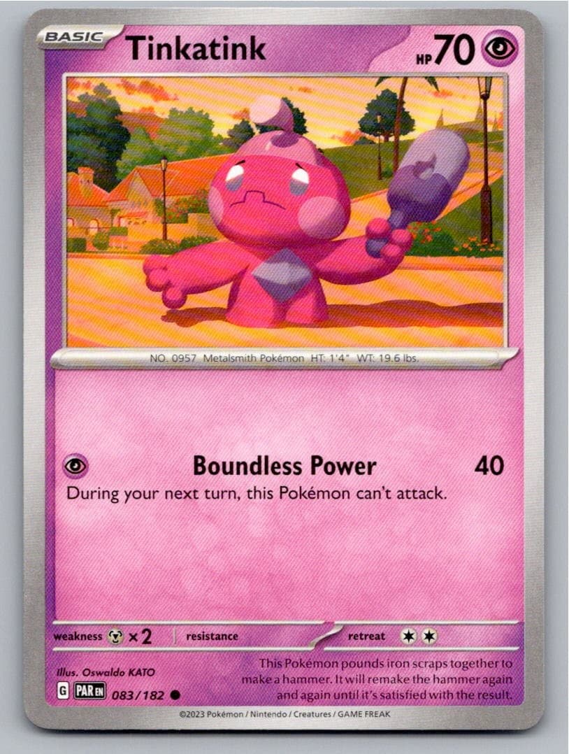 2023 POKEMON TINKATINK PARADOX RIFT 083/182 COMMON NM A29840 FREE S&H