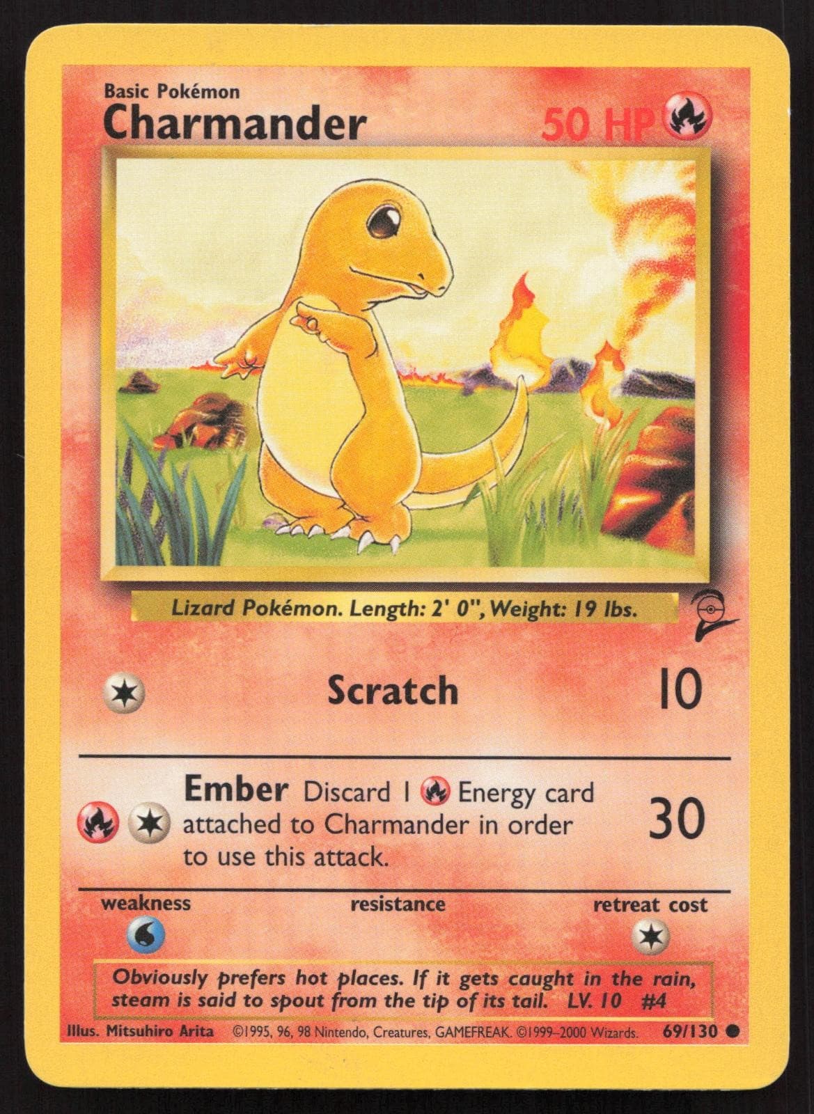 Charmander Base Set 2 69/130 Common B2 Pokemon TCG Card LP