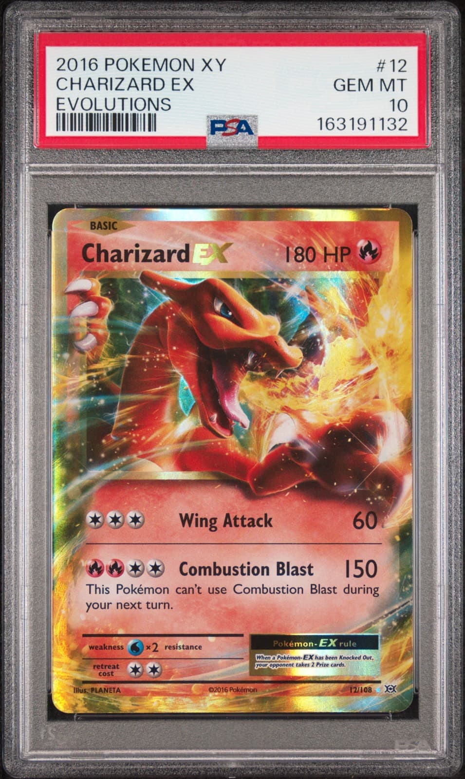 2016 POKEMON XY EVOLUTIONS #12 CHARIZARD EX PSA 10