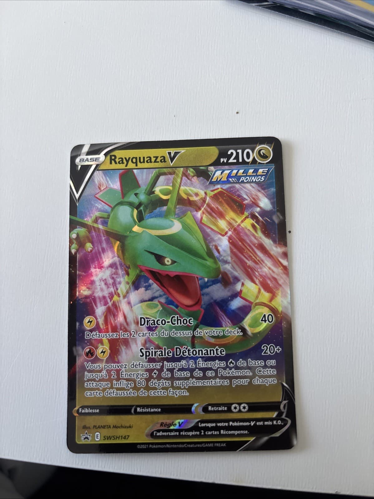 Carte Pokémon : Rayquaza V SWSH147 Promo Epée & Bouclier Française NEUF