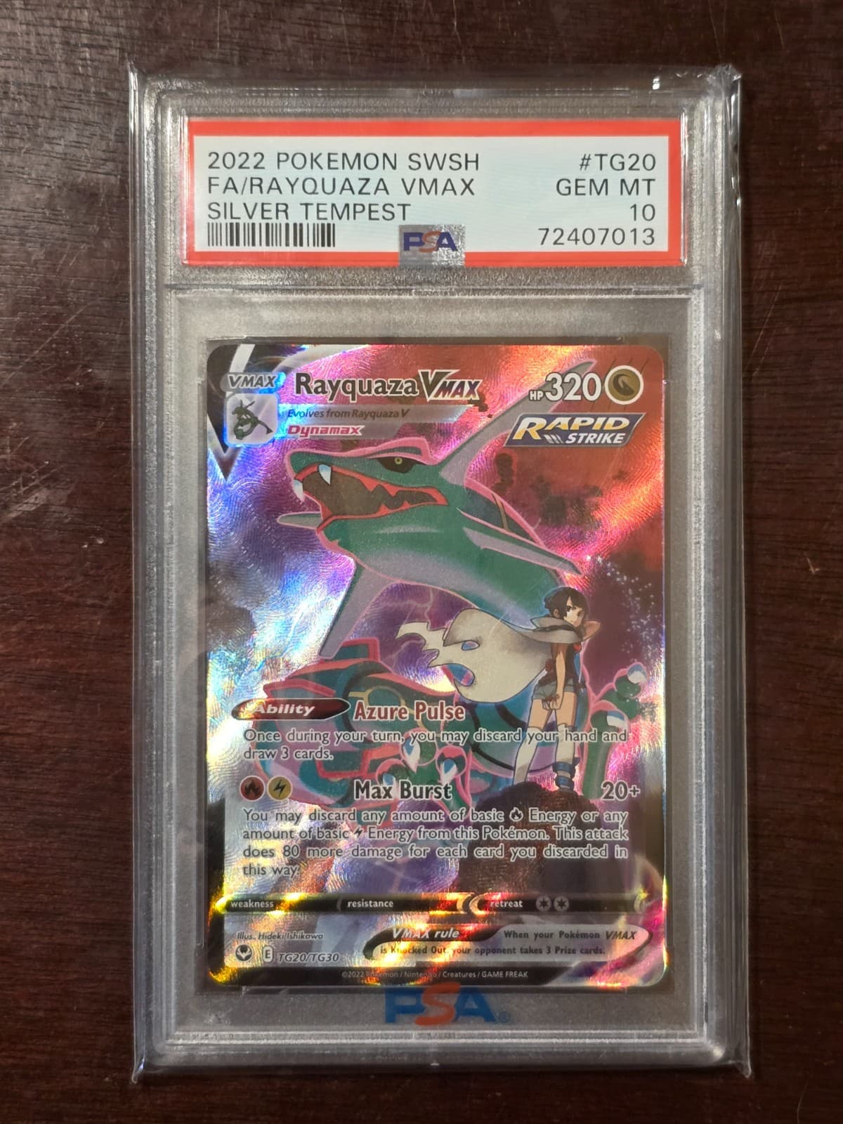 Pokemon Silver Tempest PSA 10 Rayquaza VMAX TG20/TG30 Trainer Gallery