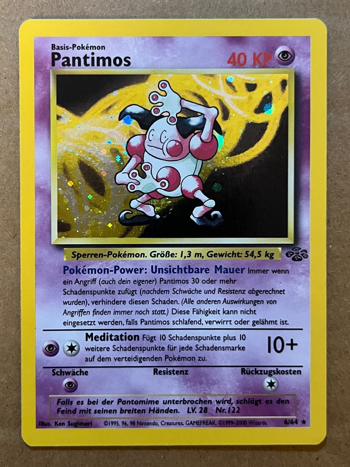 Pokemon Pantimos 6/64 Dschungel Holo Rare Excellent DE