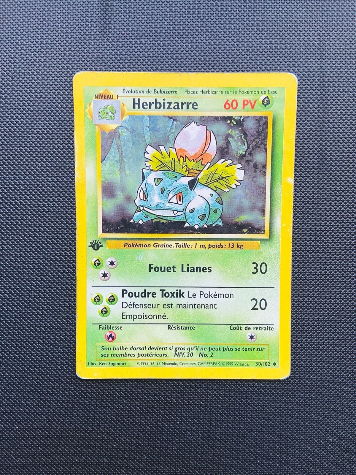 Carte Pokemon Herbizarre 30/102 Ed1 Set De Base Édition 1 Wizards