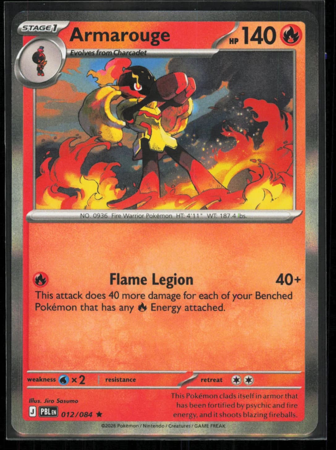 2026 Pitch Black Armarouge Holo Rare #12/84