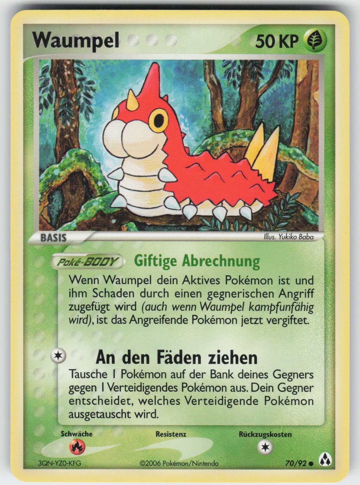 Pokémon Waumpel 70/92 DE Common EX Legend Maker 2006
