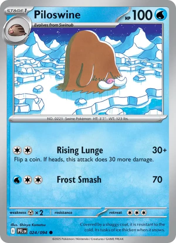 Piloswine Phantasmal Flames #24 Pokémon TCG