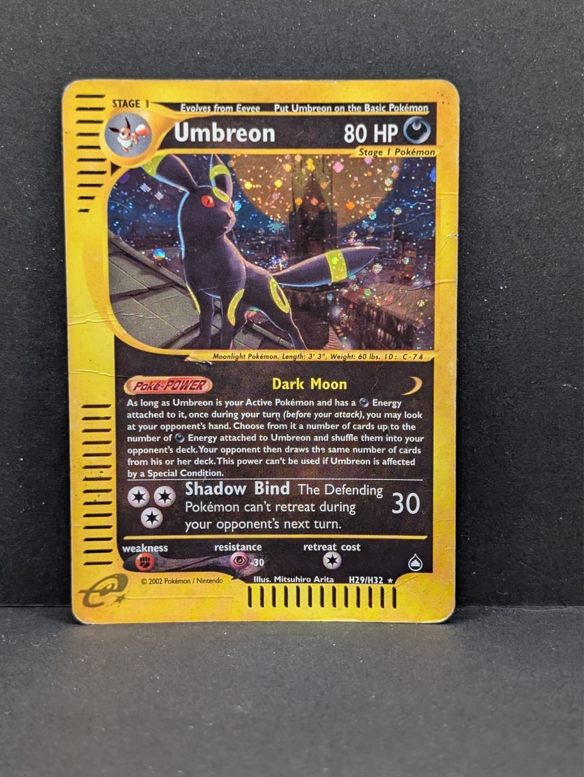Umbreon H29/H32 Aquapolis Holo Rare Pokemon TCG Nintendo e-reader HP
