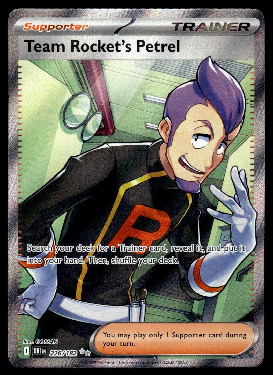 Team Rocket's Petrel 226/182 DRI Destined Rivals Ultra Rare Pokemon Card - NM
