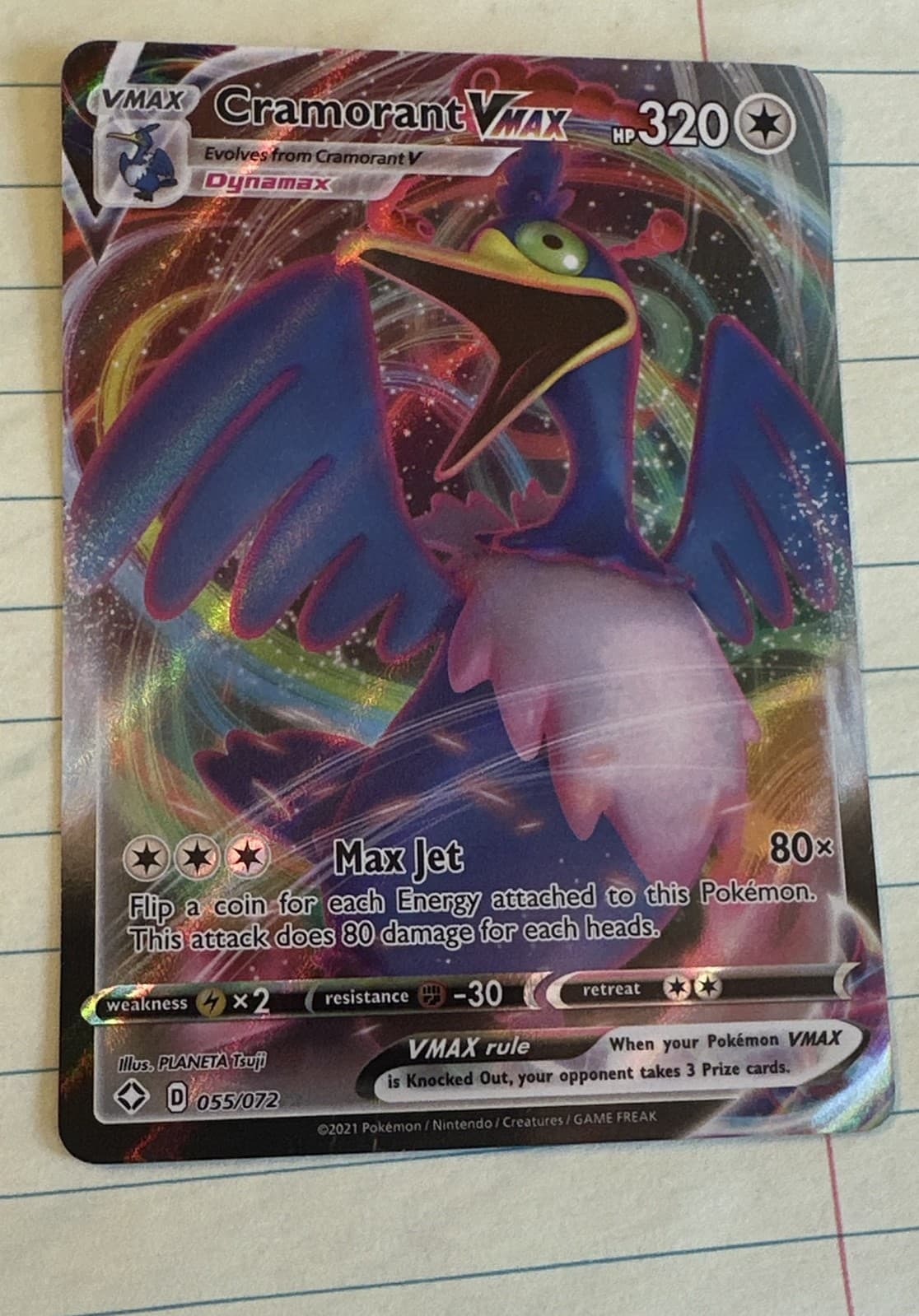 Cramorant VMAX 055/072 Shining Fates Holo