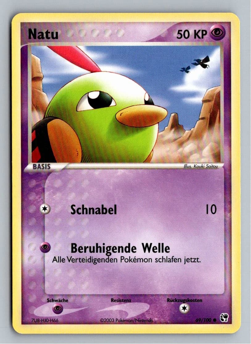 Pokemon Natu 69/100 EX Sandsturm Deutsch 2003 Karte