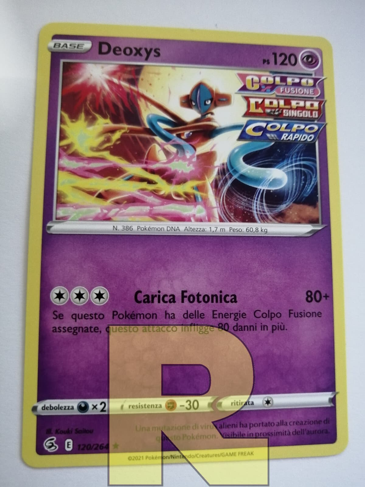 Deoxys ® Colpo Fusione 120/264 ® Rara No Holo ® Pokemon ® Italiano