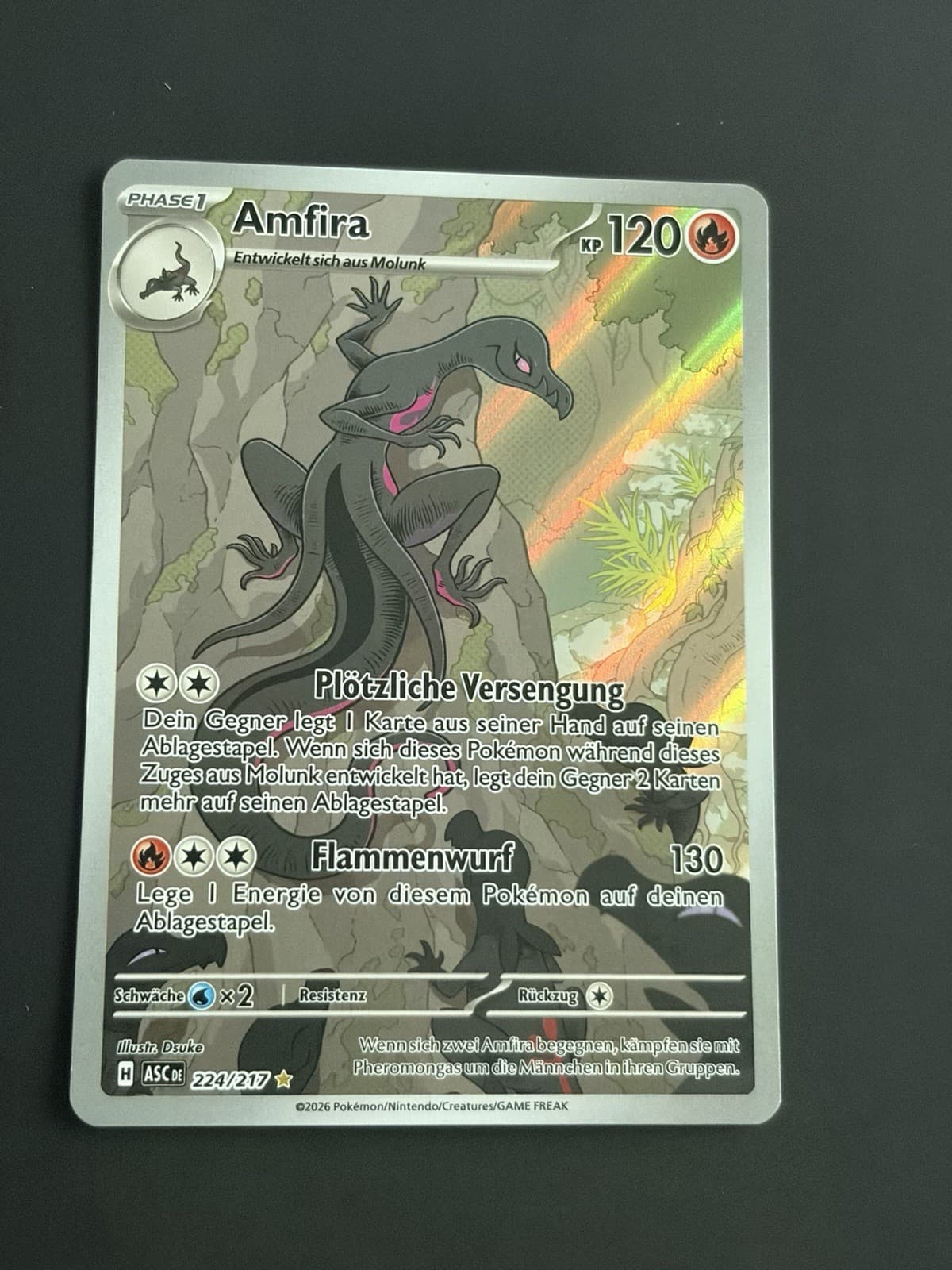 Pokémon Erhabene Helden Amfira ASC 224/217 AR Fullart Deutsch NM
