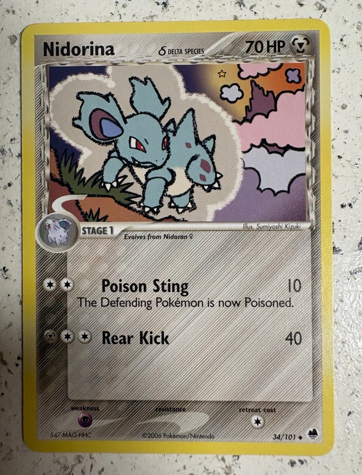 The Pokemon Company Nidorina 34/101 EX Dragon Frontiers 2006 Eng Regular Unc