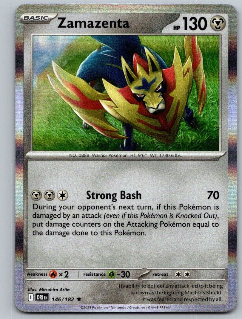 Pokemon TCG Destined Rivals - Zamazenta 146/182 Holo Rare