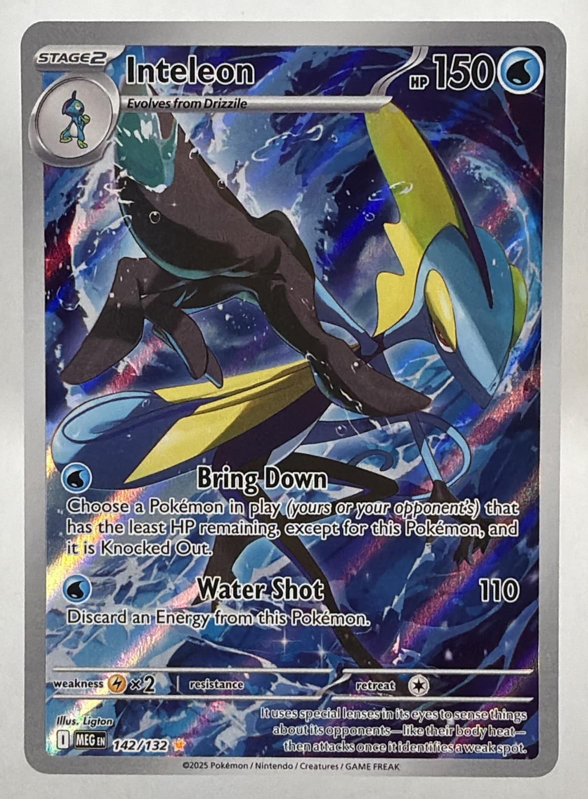 2025 Pokemon Mega Evolution Inteleon #142/132 Illustration Rare