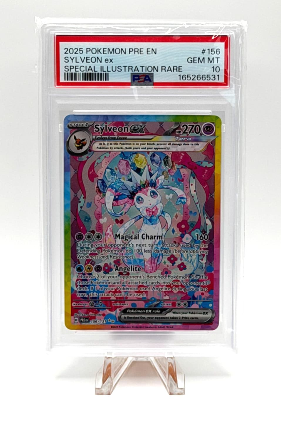 Pokemon Sylveon ex Prismatic Evolutions 156/131 Special Illustration Rare PSA 10