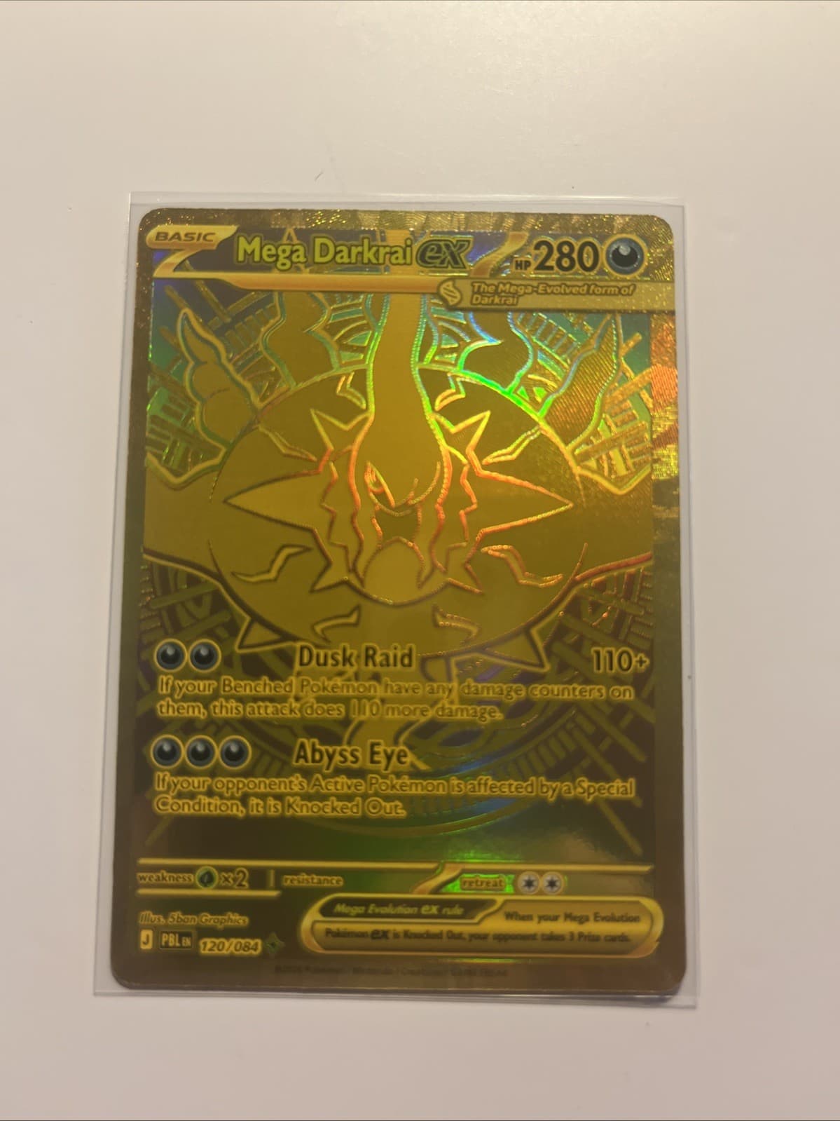 Mega Darkrai ex Holo Pitch Black 120/084 Pokemon Card NM