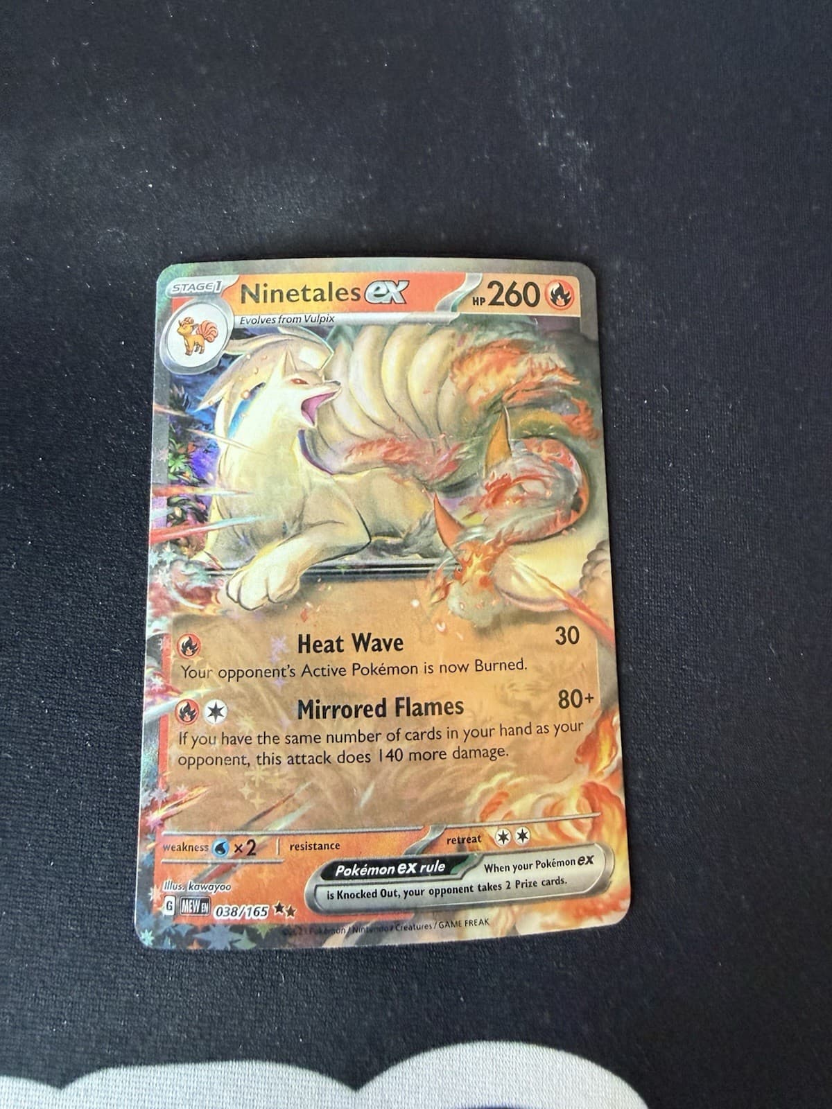 2023 Pokemon, Scarlet & Violet 151, #38/165 Ninetales ex, Holo Double Rare