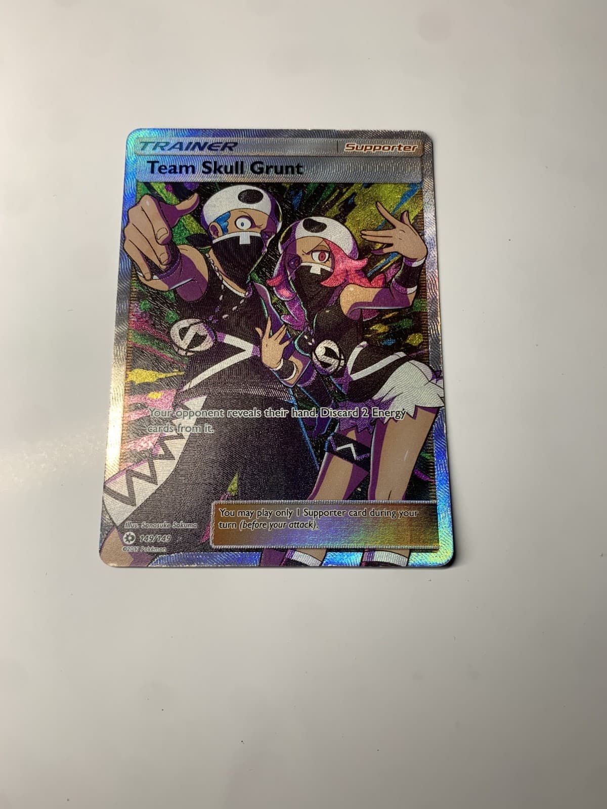 Team Skull Grunt (Full Art) 149/149 SM Base Set Holo