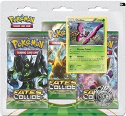 Fates Collide Three Pack Blister [Vivillon] — sealed Pokémon TCG product