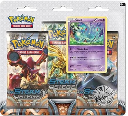 Steam Siege 3 Pack Blister [Azelf] — sealed Pokémon TCG product