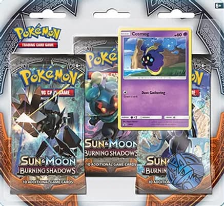 Burning Shadows 3 Pack Blister [Cosmog] — sealed Pokémon TCG product