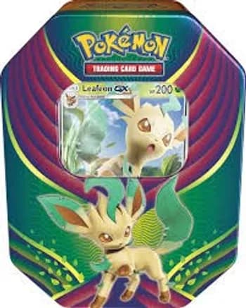 Evolution Celebration Tin [Leafeon GX] — sealed Pokémon TCG product