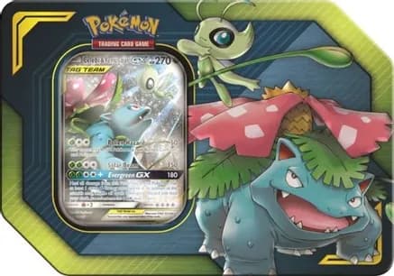 TAG TEAM Tin [Celebi & Venusaur GX] — sealed Pokémon TCG product