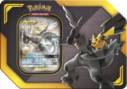 TAG TEAM Tin [Pikachu & Zekrom GX] — sealed Pokémon TCG product