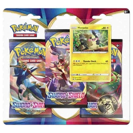 Sword & Shield 3 Pack Blister [Morpeko] — sealed Pokémon TCG product