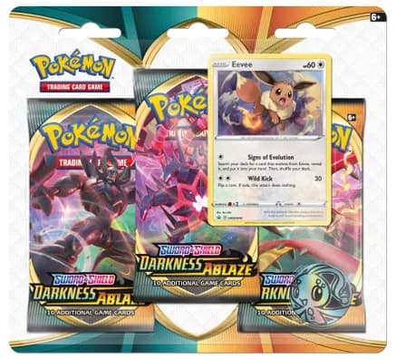 Darkness Ablaze 3 Pack Blister [Eevee] — sealed Pokémon TCG product
