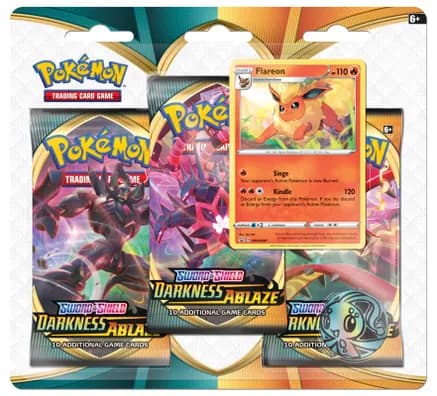 Darkness Ablaze 3 Pack Blister [Flareon] — sealed Pokémon TCG product