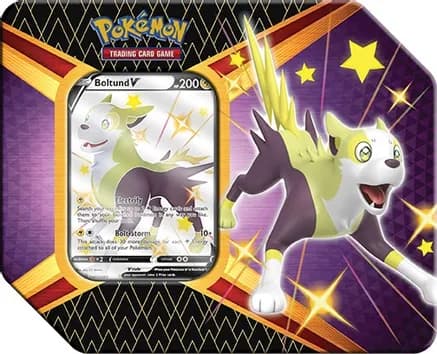 Shining Fates V Tin [Boltund V] — sealed Pokémon TCG product