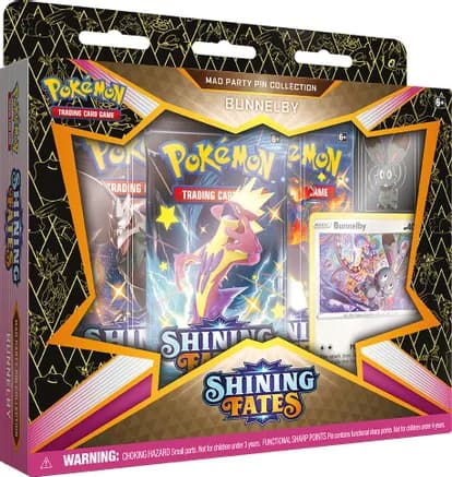 Shining Fates Mad Party Pin Collection [Bunnelby] — sealed Pokémon TCG product