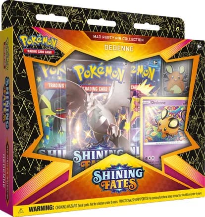 Shining Fates Mad Party Pin Collection [Dedenne] — sealed Pokémon TCG product