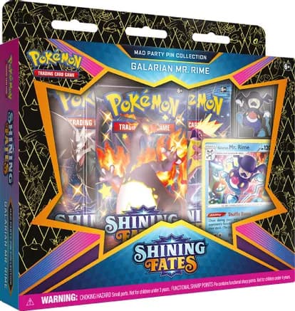 Shining Fates Mad Party Pin Collection [Galarian Mr. Rime] — sealed Pokémon TCG product