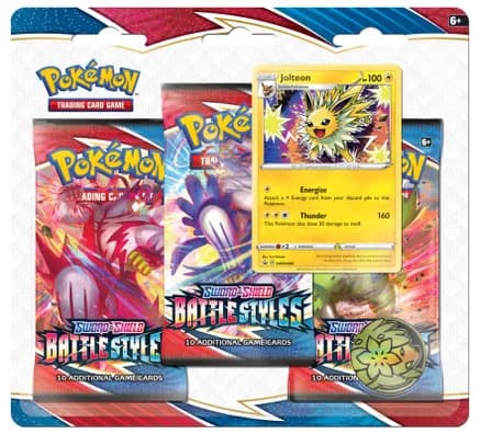 Battle Styles 3 Pack Blister [Jolteon] — sealed Pokémon TCG product