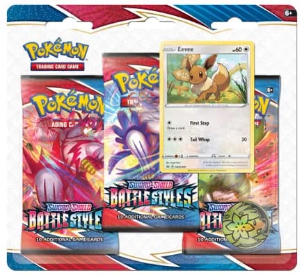 Battle Styles 3 Pack Blister [Eevee] — sealed Pokémon TCG product