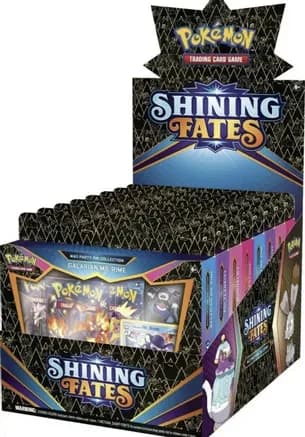 Shining Fates Mad Party Pin Collection Display — sealed Pokémon TCG product