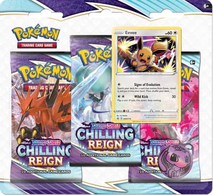 Chilling Reign 3 Pack Blister [Eevee] — sealed Pokémon TCG product