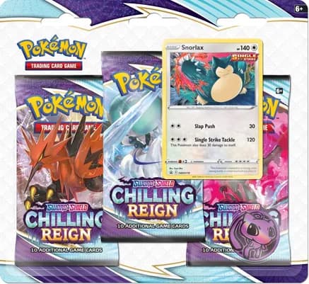 Chilling Reign 3 Pack Blister [Snorlax] — sealed Pokémon TCG product
