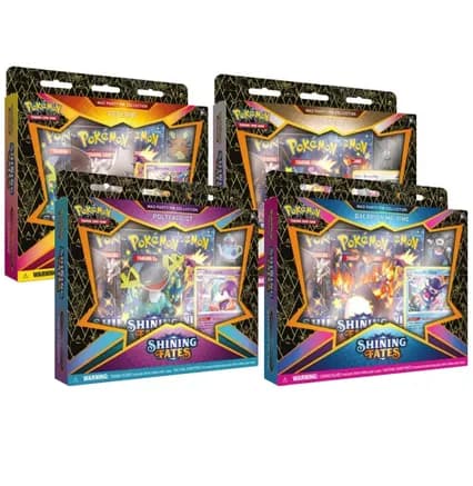 Shining Fates Mad Party Pin Collection [Set of 4] — sealed Pokémon TCG product