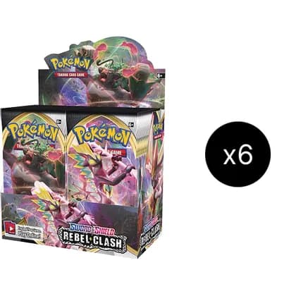 Rebel Clash Booster Box Case — sealed Pokémon TCG product